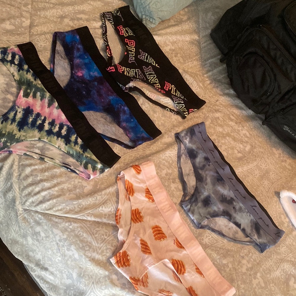 Set of 5 new VS PINK bikini panties